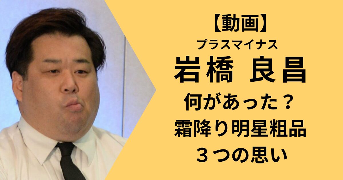 プラスマイナス岩橋の騒動について霜降り明星粗品のメッセージの紹介